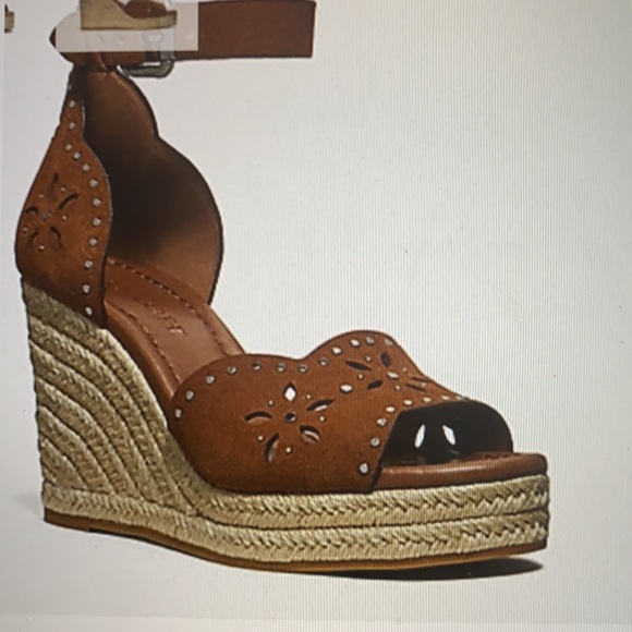 NWT Coach Kelsi Suede wedge saddles size 10 - Picture 1 of 6